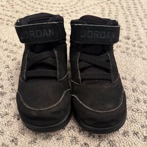 Jordan Black Kids High-Top Sneakers with Strap